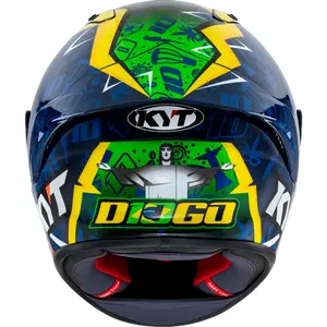 Imagem 7 de Capacete KYT NZ Race Diogo Moreira 2024 - Azul/Amarelo