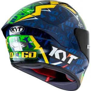 Imagem 9 de Capacete KYT NZ Race Diogo Moreira 2024 - Azul/Amarelo