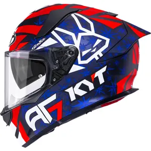 Capacete KYT R2R Augusto Fernández 2025 - Azul/Vermelho