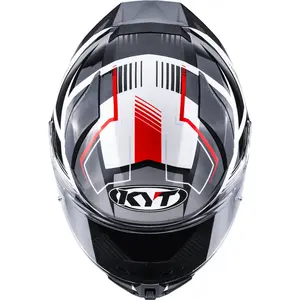 Imagem 7 de Capacete KYT R2R Parsec - Branco/Vermelho