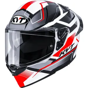 Imagem 3 de Capacete KYT R2R Parsec - Branco/Vermelho