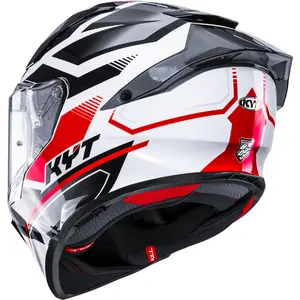 Imagem 5 de Capacete KYT R2R Parsec - Branco/Vermelho