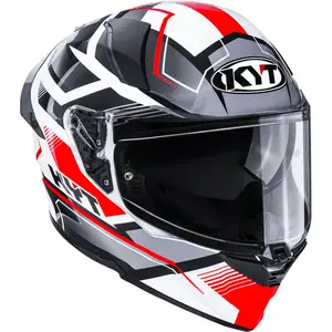 Imagem 4 de Capacete KYT R2R Parsec - Branco/Vermelho