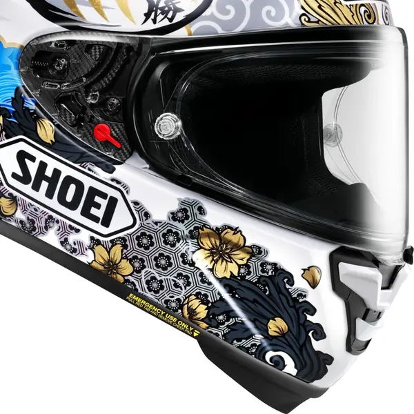 Capacete Shoei X-SPR Pro Marquez Motegi 5 TC-6 - Branco - Grid Motors