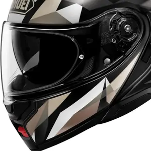 Imagem 2 de Capacete Shoei Neotec 3 Fragments TC-10 - Preto/Bege/Branco (Articulado)