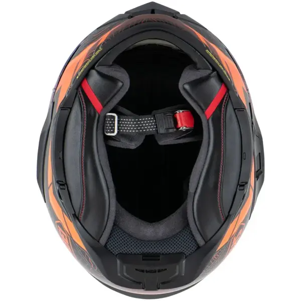 あきら③ Capacete Shoei GT-Air 3 Hike TC-8 - Preto/Laranja - Grid Motors