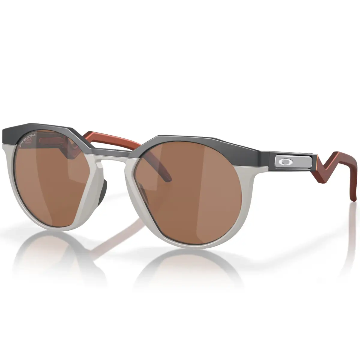 Óculos Oakley HSTN Cinza Fosco - com Lente Marrom (Prizm) - Grid