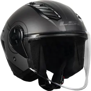 Imagem 4 de Capacete LS2 Airflow 2 Cover - Preto/Cinza Fosco (Aberto)