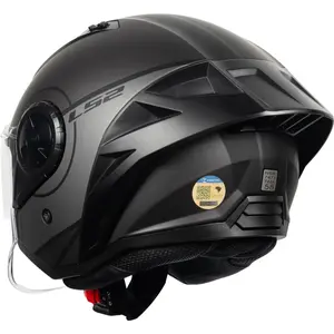Imagem 8 de Capacete LS2 Airflow 2 Cover - Preto/Cinza Fosco (Aberto)