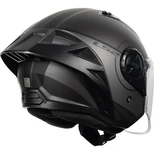 Imagem 9 de Capacete LS2 Airflow 2 Cover - Preto/Cinza Fosco (Aberto)