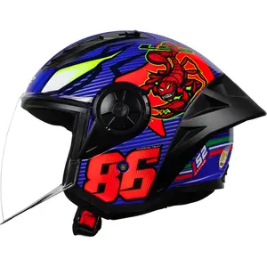 Capacete LS2 Airflow 2 Sting - Azul/Vermelho (Aberto)