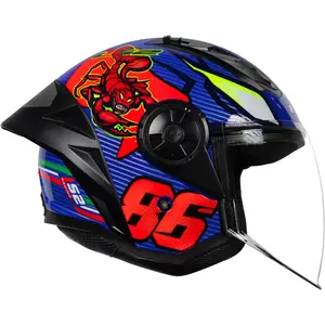 Imagem 2 de Capacete LS2 Airflow 2 Sting - Azul/Vermelho (Aberto)