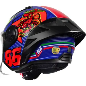Imagem 8 de Capacete LS2 Airflow 2 Sting - Azul/Vermelho (Aberto)