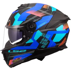 Imagem 1 de Capacete LS2 Stream 2 Mika - Preto/Azul Fosco