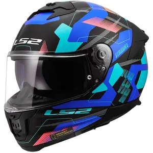 Imagem 3 de Capacete LS2 Stream 2 Mika - Preto/Azul Fosco