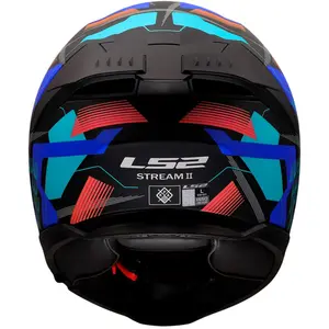 Imagem 4 de Capacete LS2 Stream 2 Mika - Preto/Azul Fosco
