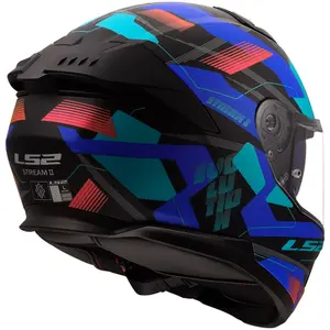 Imagem 6 de Capacete LS2 Stream 2 Mika - Preto/Azul Fosco