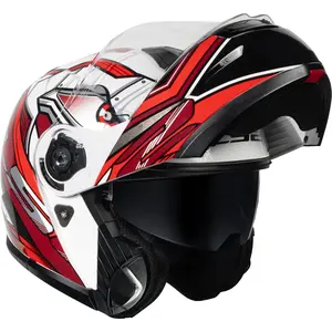 Imagem 7 de Capacete LS2 Strobe 2 FF908 Xdron - Branco/Vermelho (Articulado)