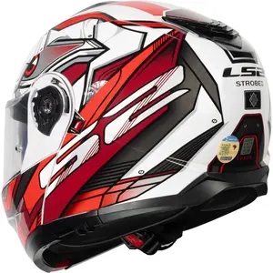 Imagem 11 de Capacete LS2 Strobe 2 FF908 Xdron - Branco/Vermelho (Articulado)