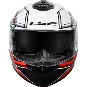 Imagem 9 de Capacete LS2 Strobe 2 FF908 Xdron - Branco/Vermelho (Articulado)