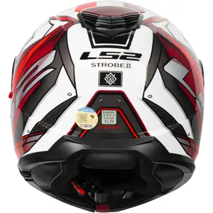 Imagem 13 de Capacete LS2 Strobe 2 FF908 Xdron - Branco/Vermelho (Articulado)