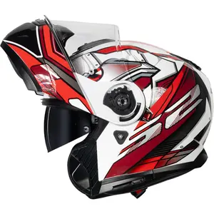Imagem 5 de Capacete LS2 Strobe 2 FF908 Xdron - Branco/Vermelho (Articulado)