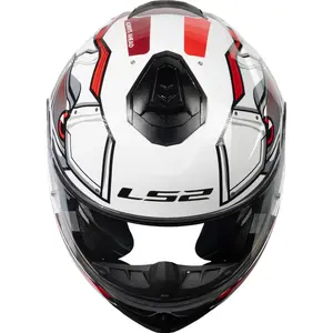 Imagem 10 de Capacete LS2 Strobe 2 FF908 Xdron - Branco/Vermelho (Articulado)
