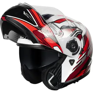 Imagem 6 de Capacete LS2 Strobe 2 FF908 Xdron - Branco/Vermelho (Articulado)
