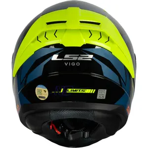 Imagem 9 de Capacete LS2 Vigo Limits - Preto/Azul