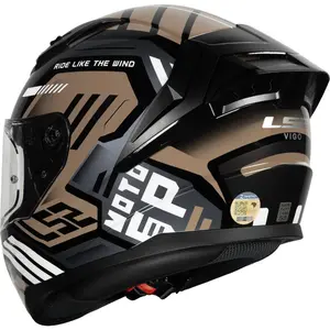 Imagem 5 de Capacete LS2 Vigo Keduo - Preto/Marrom/Amarelo