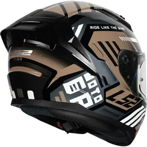 Imagem 6 de Capacete LS2 Vigo Keduo - Preto/Marrom/Amarelo