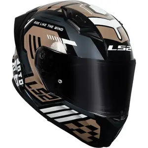 Imagem 4 de Capacete LS2 Vigo Keduo - Preto/Marrom/Amarelo