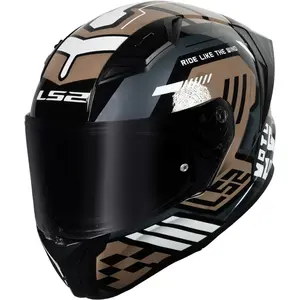 Imagem 3 de Capacete LS2 Vigo Keduo - Preto/Marrom/Amarelo