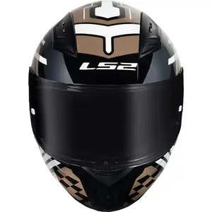 Imagem 7 de Capacete LS2 Vigo Keduo - Preto/Marrom/Amarelo