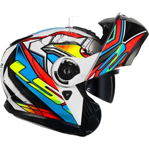 Imagem 7 de Capacete LS2 Strobe 2 FF908 Xdron - Laranja Neon (Articulado)