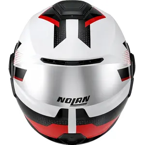 Imagem 4 de Capacete Nolan N120-1 Ciclone - Branco/Vermelho (Articulado)