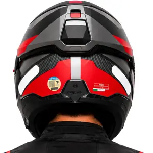 Imagem 5 de Capacete Nolan N120-1 Ciclone - Cinza/Preto/Vermelho (Articulado)