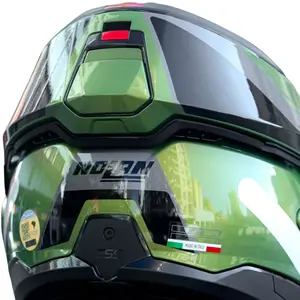 Imagem 4 de Capacete Nolan N120-1 Verniciatura Speciale - Verde/Cinza (Articulado)