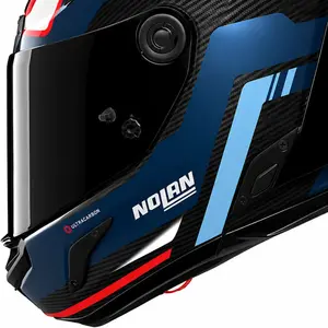 Imagem 4 de Capacete Nolan X-804 RS UC Piega - Azul/Vermelho