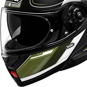 Imagem 2 de Capacete Shoei Neotec 3 Sharpen TC-11 - Cinza/Verde (Articulado)