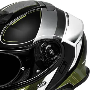 Imagem 3 de Capacete Shoei Neotec 3 Sharpen TC-11 - Cinza/Verde (Articulado)