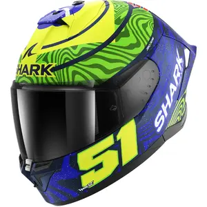 Capacete Shark Skwal Cup Eric Granado BGY - Azul/Verde/Amarelo Fosco