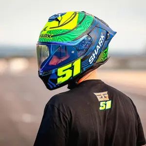 Imagem 4 de Capacete Shark Skwal Cup Eric Granado BGY - Azul/Verde/Amarelo Fosco