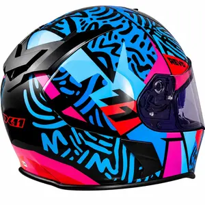 Imagem 2 de Capacete X11 Revo Jaguar - Azul/Roxo/Rosa