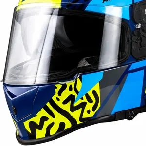 Imagem 3 de Capacete X11 Revo Jaguar - Azul/Amarelo