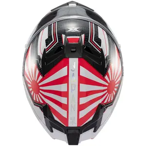 Imagem 6 de Capacete Texx Kaiman Flag Japão - Branco/Vermelho