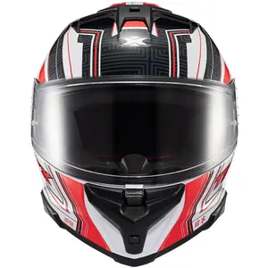 Imagem 4 de Capacete Texx Kaiman Flag Japão - Branco/Vermelho