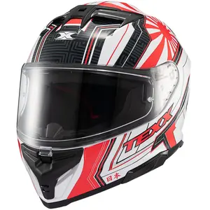 Imagem 2 de Capacete Texx Kaiman Flag Japão - Branco/Vermelho