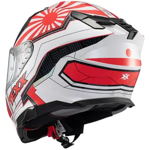 Imagem 5 de Capacete Texx Kaiman Flag Japão - Branco/Vermelho