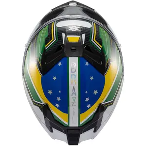 Imagem 3 de Capacete Texx Kaiman Flag Brasil - Branco